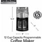 Hamilton Beach 12 Cup Programmable Coffee Maker Cone Brew Basket Wake Up Ready