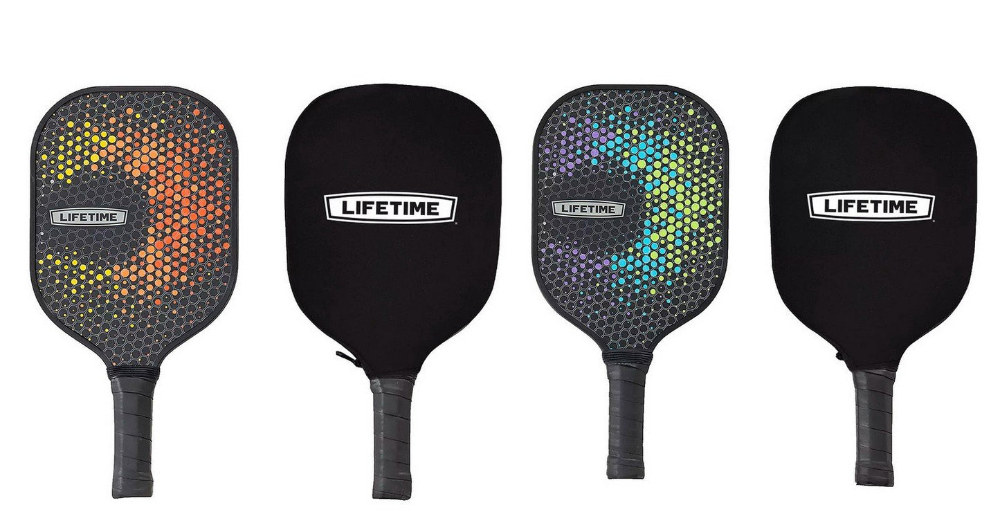Lifetime Pickleball Paddle Set Pickle Ball with Carrying Case Cover