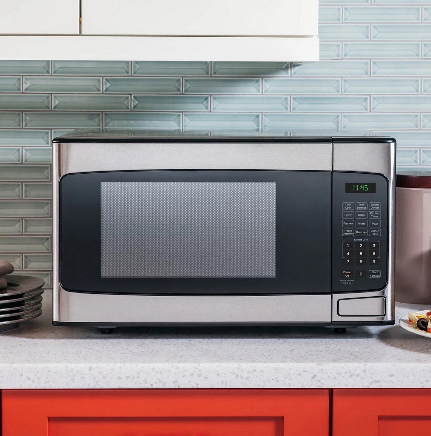 GE Countertop Microwave Oven 1.1 cu. ft. Capacity Stainless Steel 950 Watt