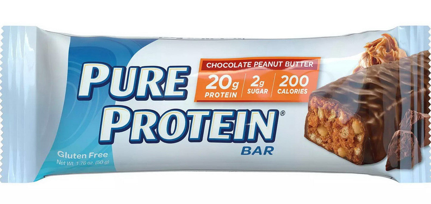 23 Pure Protein Energy Bars Chocolate Peanut Butter Caramel Gluten Free