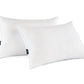 Two Pack Serta Bed Pillows Queen or King Size Fiberfill 300 Thread Count Cotton