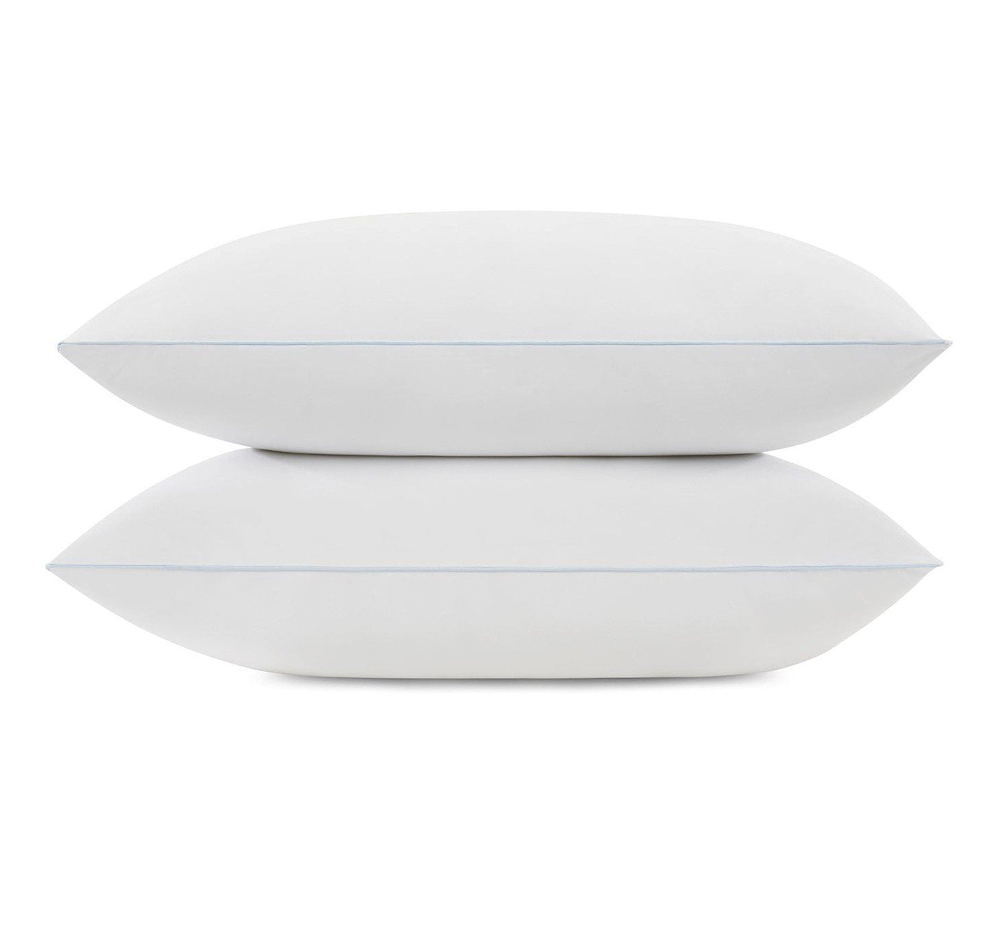 Two Pack Serta Bed Pillows Queen or King Size Fiberfill 300 Thread Count Cotton