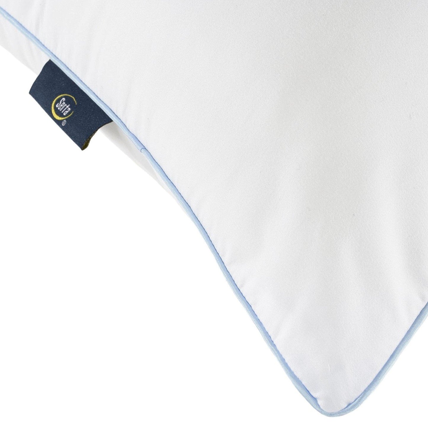 Two Pack Serta Bed Pillows Queen or King Size Fiberfill 300 Thread Count Cotton