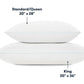 Two Pack Serta Bed Pillows Queen or King Size Fiberfill 300 Thread Count Cotton