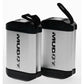Two 3-In-1 Rechargeable Hand Warmers USB Power Bank Charger & Flashlight Gray