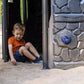 Huge Castle Clubhouse Playground Playset with Swing Spiral Slide Climbing Wall