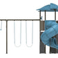 Huge Castle Clubhouse Playground Playset with Swing Spiral Slide Climbing Wall