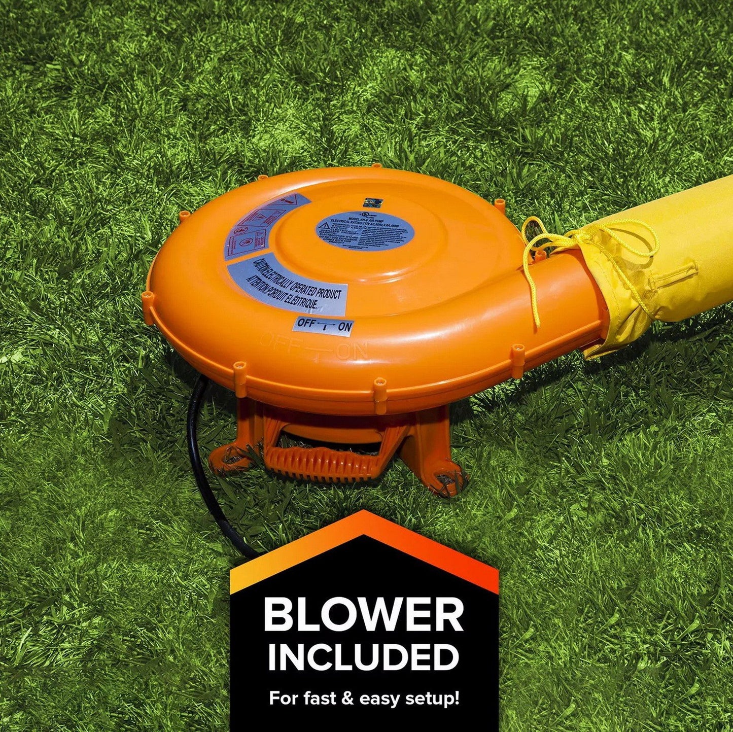 Giant Inflatable Bounce House with Slide Climbing Wall Tunnel Bouncer 19' x 9'