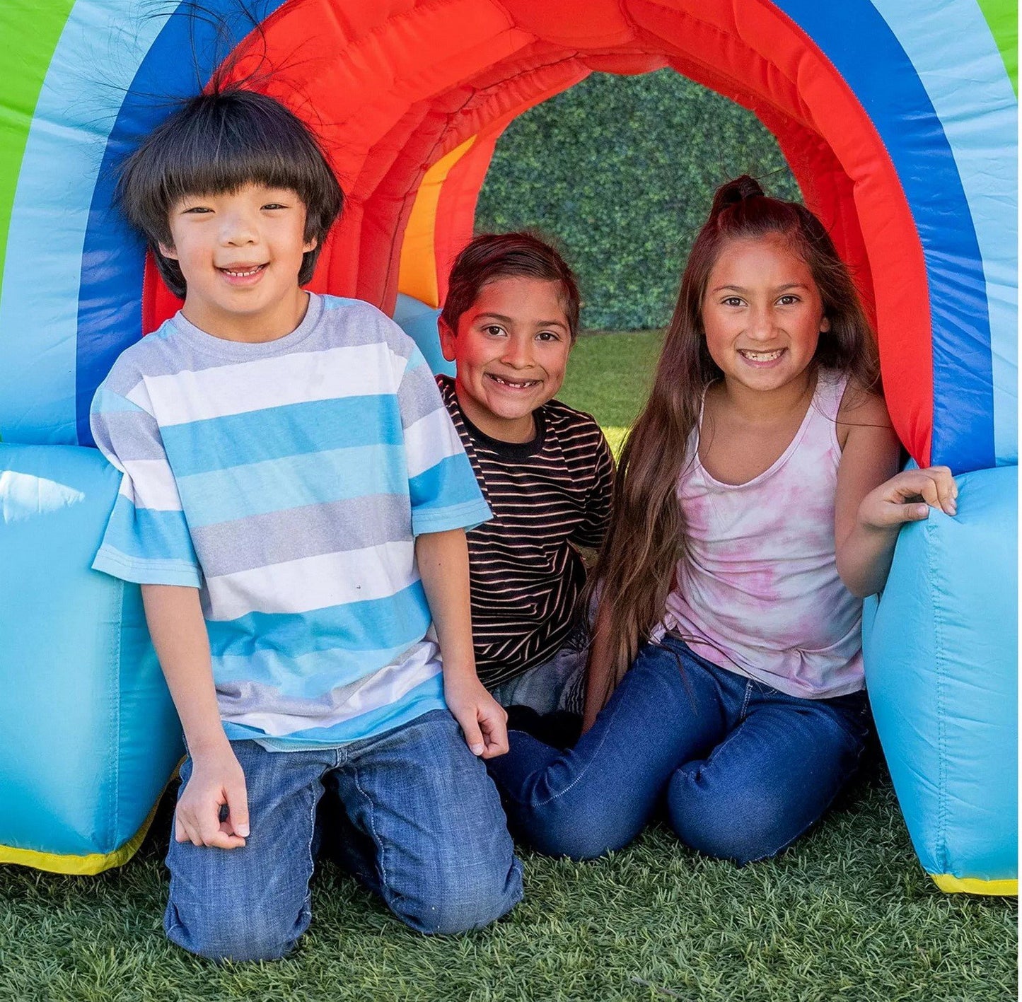 Giant Inflatable Bounce House with Slide Climbing Wall Tunnel Bouncer 19' x 9'