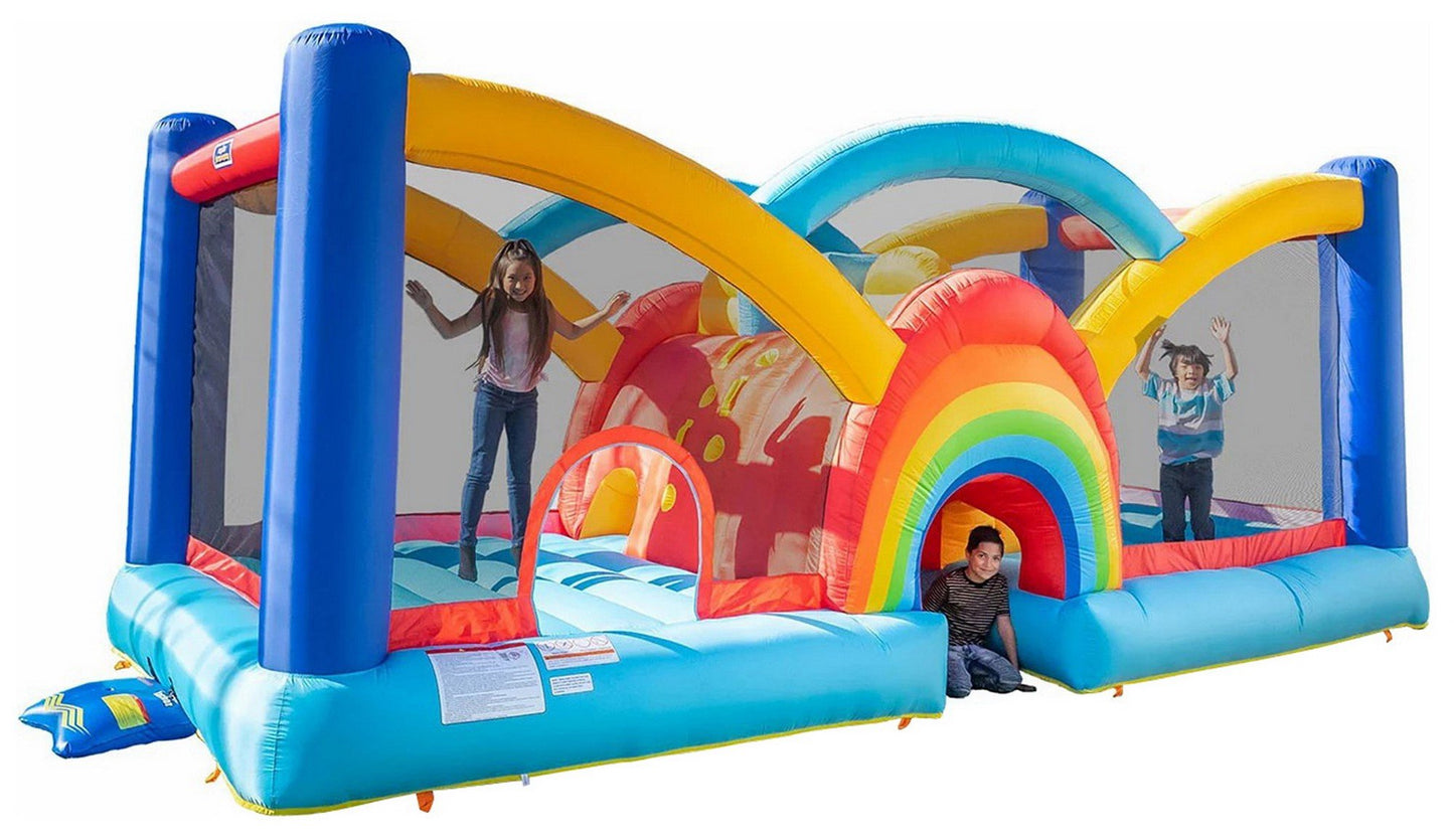 Giant Inflatable Bounce House with Slide Climbing Wall Tunnel Bouncer 19' x 9'