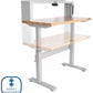 Adjustable Height Electric Workbench Work Table Bench 48" x 24" Solid Wood Top