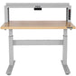 Adjustable Height Electric Workbench Work Table Bench 48" x 24" Solid Wood Top