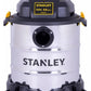 Stanley 6 Gallon Wet Dry Shop Vacuum 5.0 Peak HP Stainless Steel