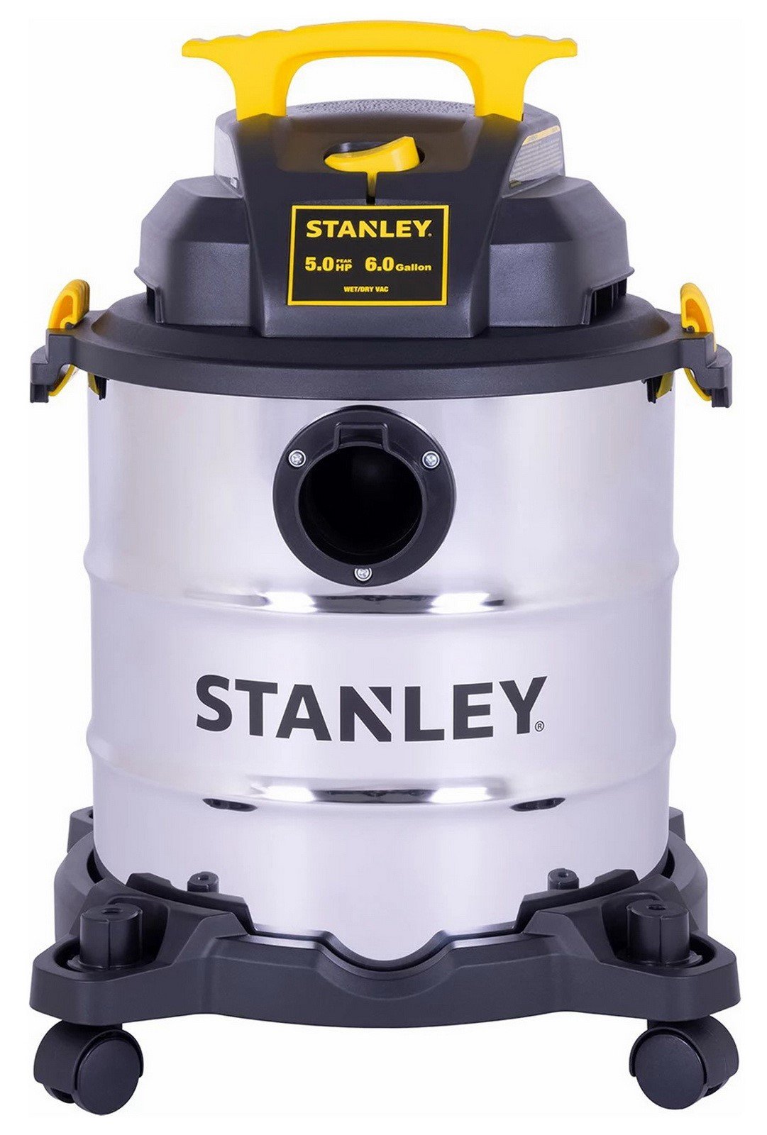 Stanley 6 Gallon Wet Dry Shop Vacuum 5.0 Peak HP Stainless Steel