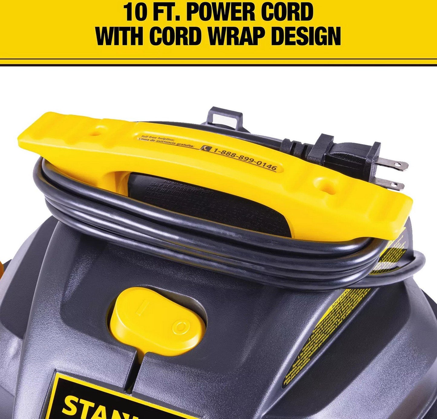 Stanley 6 Gallon Wet Dry Shop Vacuum 5.0 Peak HP Stainless Steel