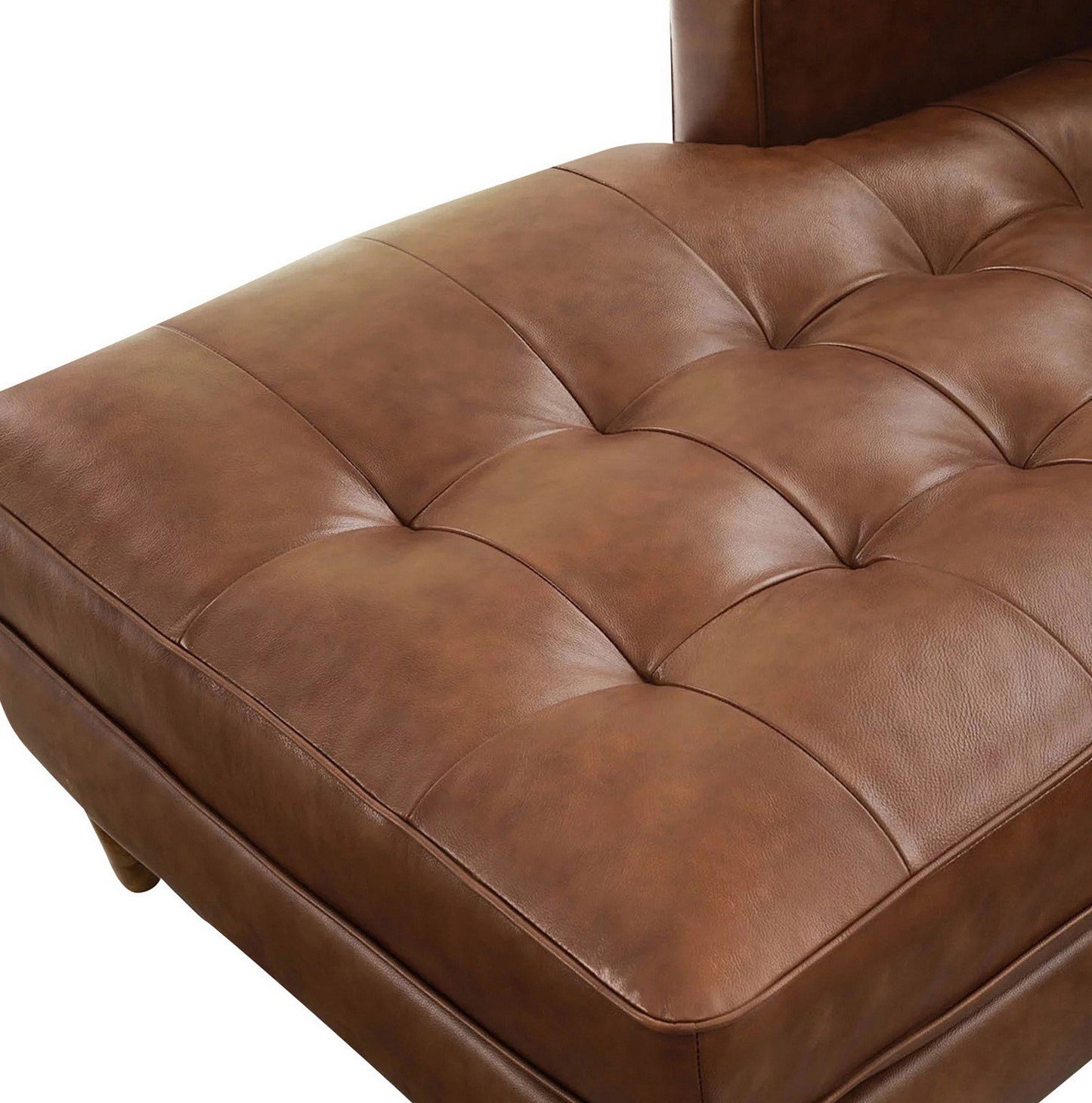 Top-Grain Leather Sectional L-Shaped Sofa Couch Chaise Living Room Furniture Set