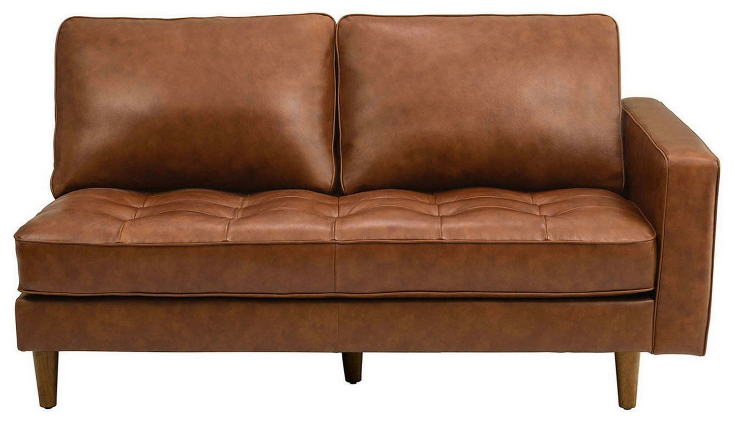 Top-Grain Leather Sectional L-Shaped Sofa Couch Chaise Living Room Furniture Set