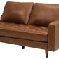 Top-Grain Leather Sectional L-Shaped Sofa Couch Chaise Living Room Furniture Set
