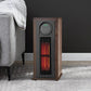 Infrared Electric Space Heater 23" Tower 1500 Watt Remote Control Wood Cabinet