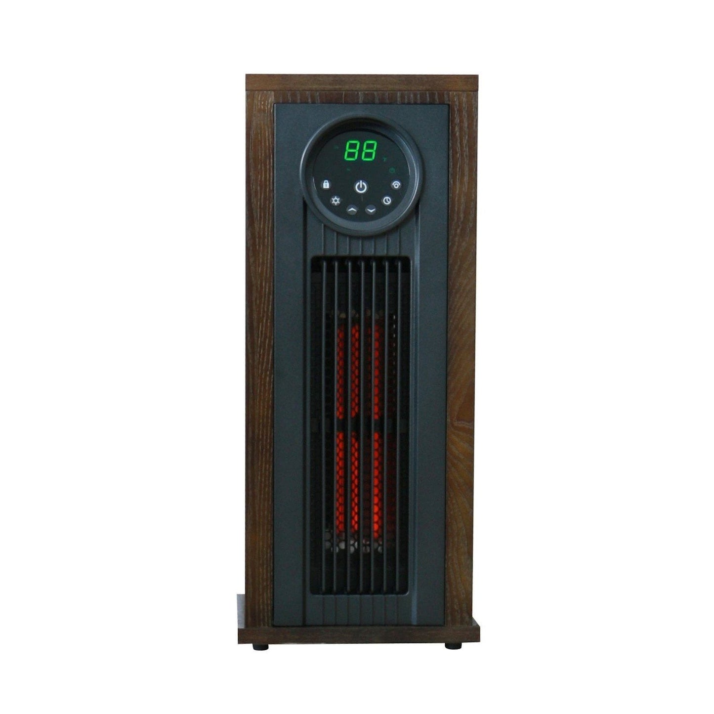 Infrared Electric Space Heater 23" Tower 1500 Watt Remote Control Wood Cabinet