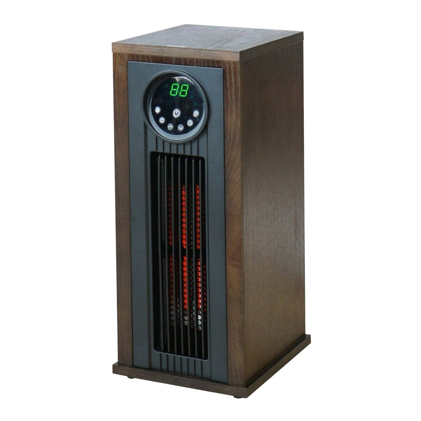 Infrared Electric Space Heater 23" Tower 1500 Watt Remote Control Wood Cabinet