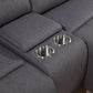 6 Piece Reclining Sectional Sofa Couch Chaise Modular Fabric Furniture Set Grey