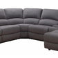 6 Piece Reclining Sectional Sofa Couch Chaise Modular Fabric Furniture Set Grey