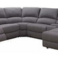 6 Piece Reclining Sectional Sofa Couch Chaise Modular Fabric Furniture Set Grey