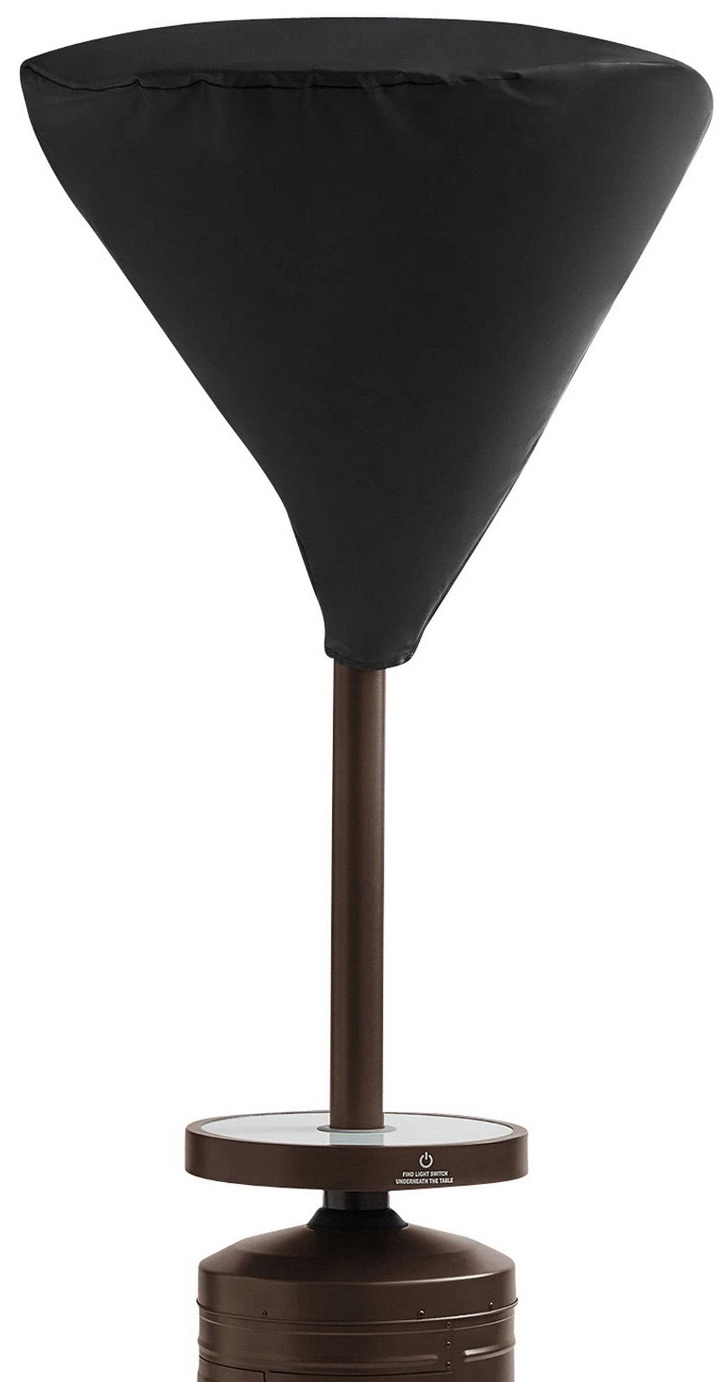 86" Tall Bronze Patio Heater with LED Light Table 50,000 BTU Electric Start