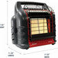 Mr. Heater Propane Space Heater 18,000 BTU Big Buddy Portable Radiant 450 sq ft