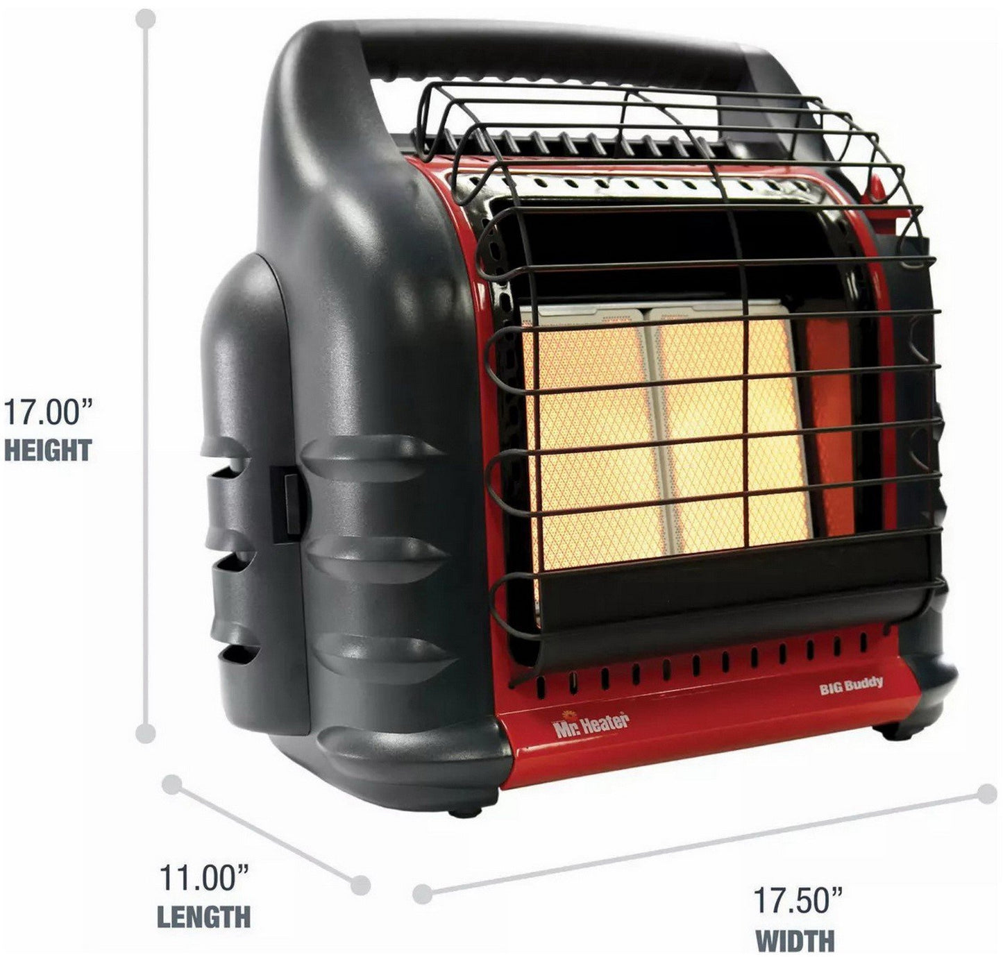 Mr. Heater Propane Space Heater 18,000 BTU Big Buddy Portable Radiant 450 sq ft