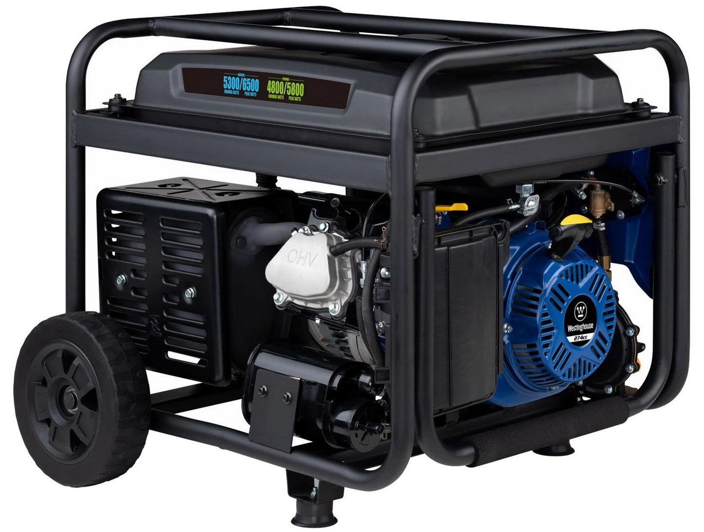 Westinghouse 6500 Peak Watts Portable Power Generator Dual Fuel Gas Propane