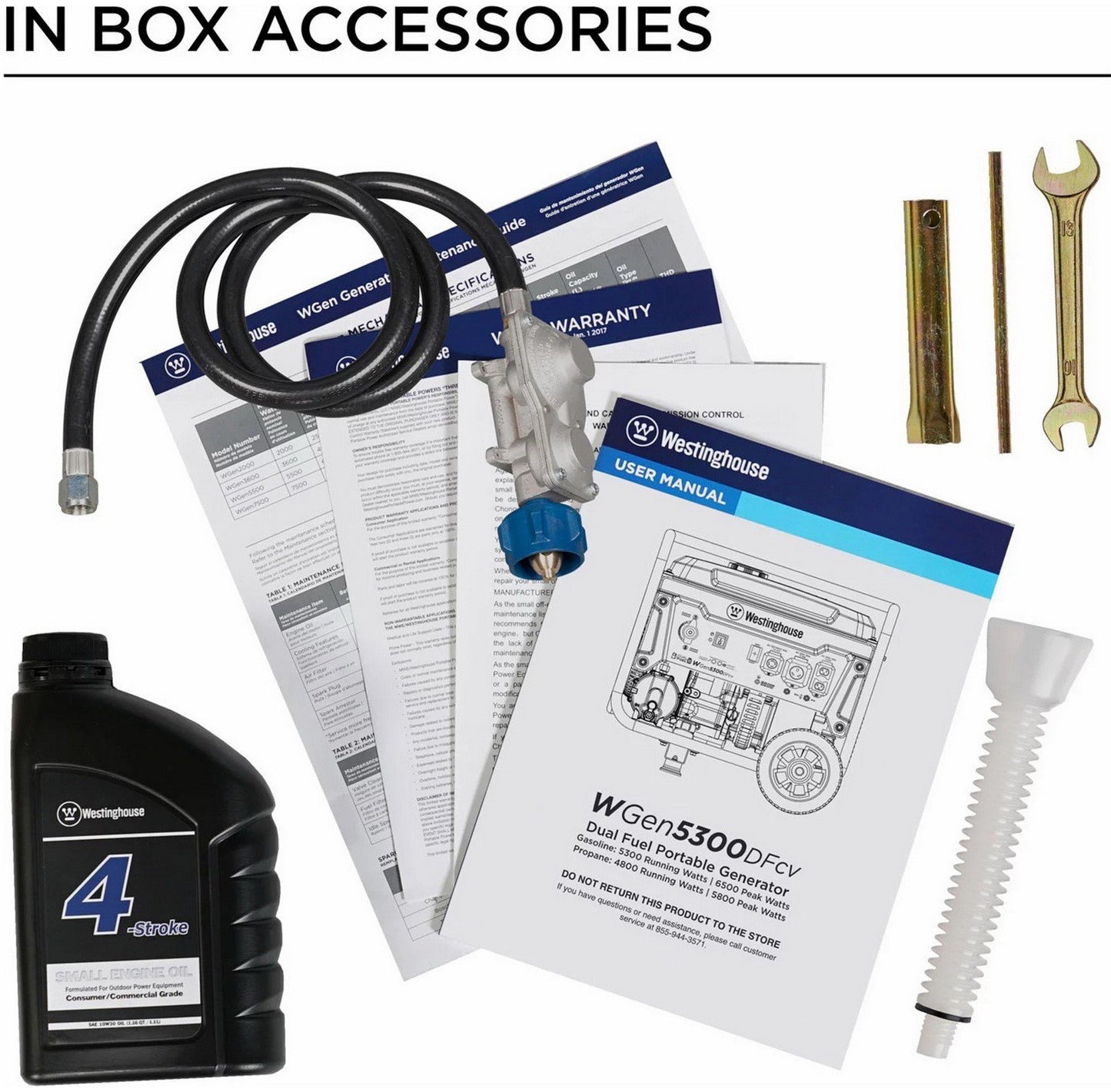 Westinghouse 6500 Peak Watts Portable Power Generator Dual Fuel Gas Propane