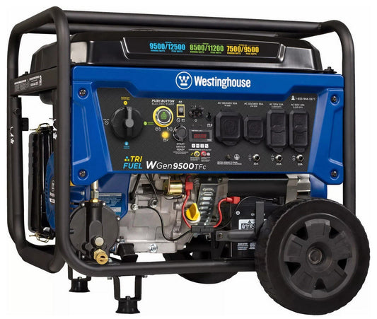 Westinghouse 12500 Peak Watt Portable Generator Tri Fuel Whole Home Power Backup