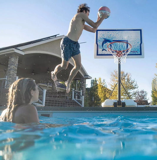 Swimming Pool Basketball Goal 44" Backboard Pool Side Hoops System