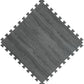 Norsk 25" x 25" Reversible Foam Flooring Gray Wood & Black 9 Tiles Set