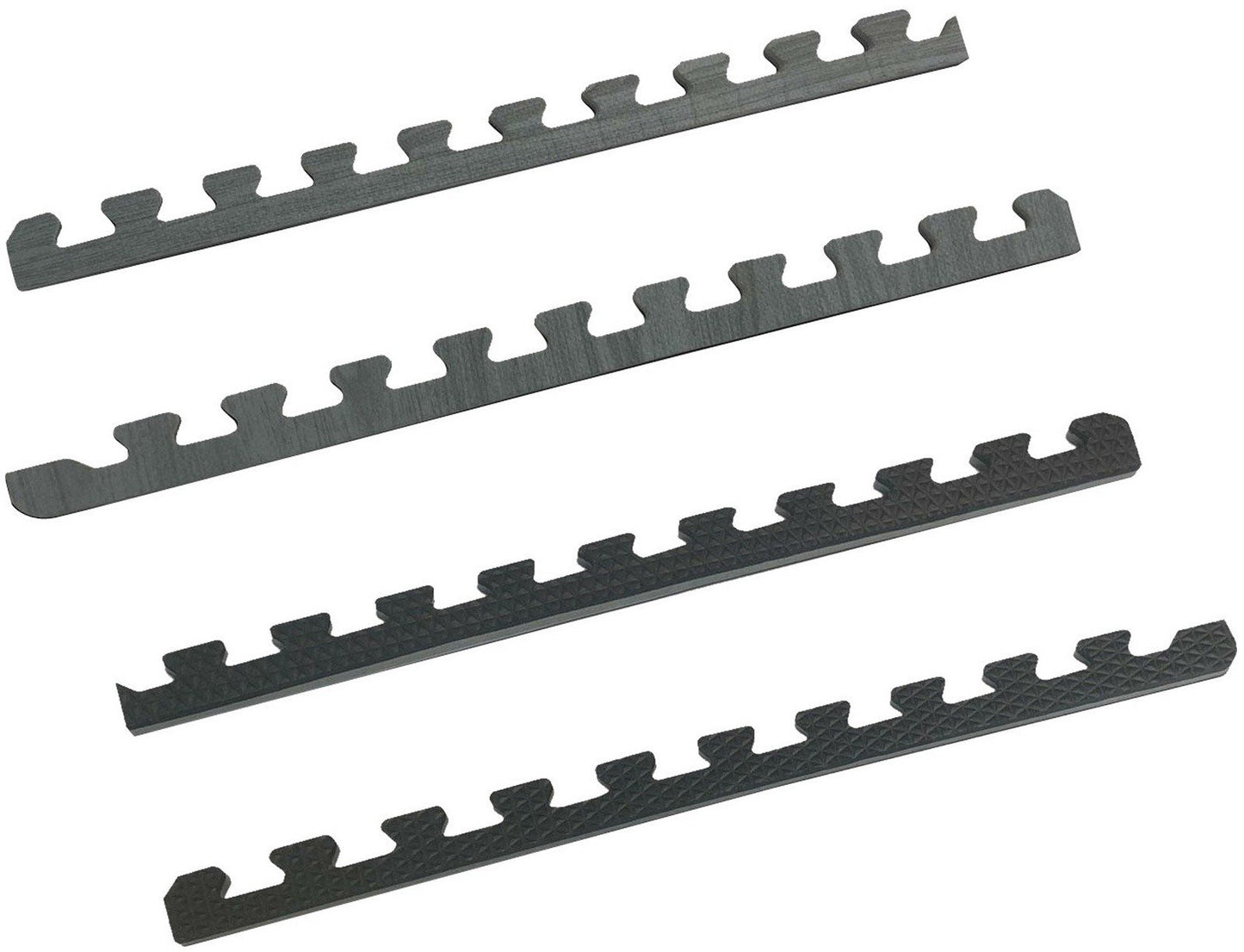 Norsk 25" x 25" Reversible Foam Flooring Gray Wood & Black 9 Tiles Set