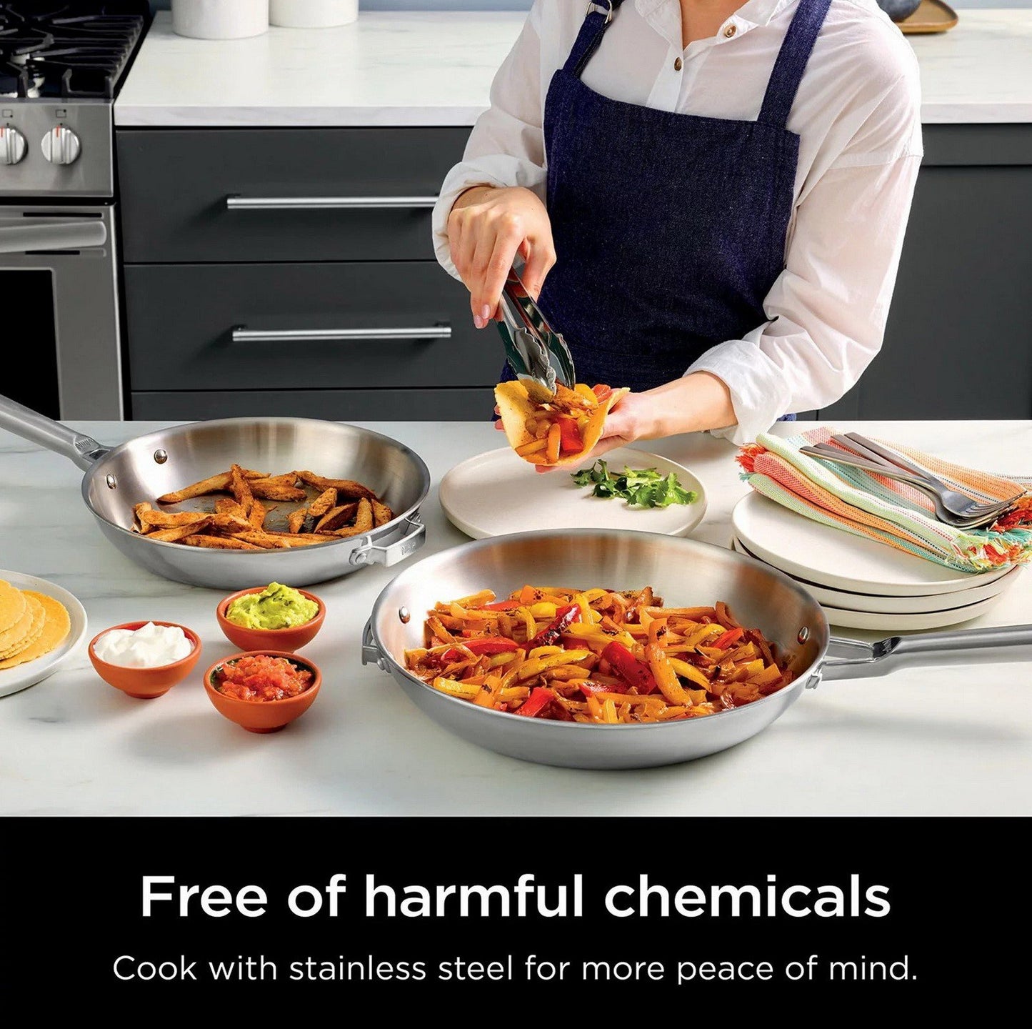 Ninja EverClad 12 pc Tri Ply Stainless Steel Cookware Set Induction Ready