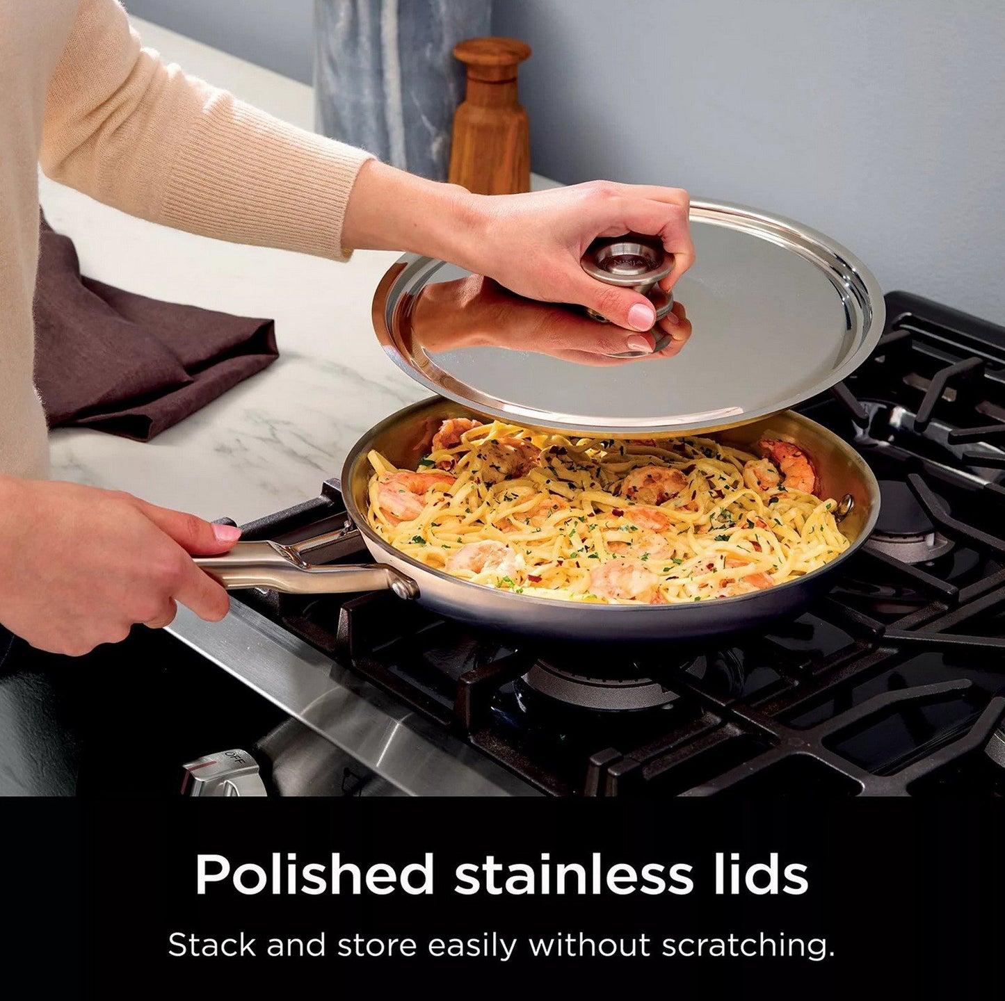 Ninja EverClad 12 pc Tri Ply Stainless Steel Cookware Set Induction Ready