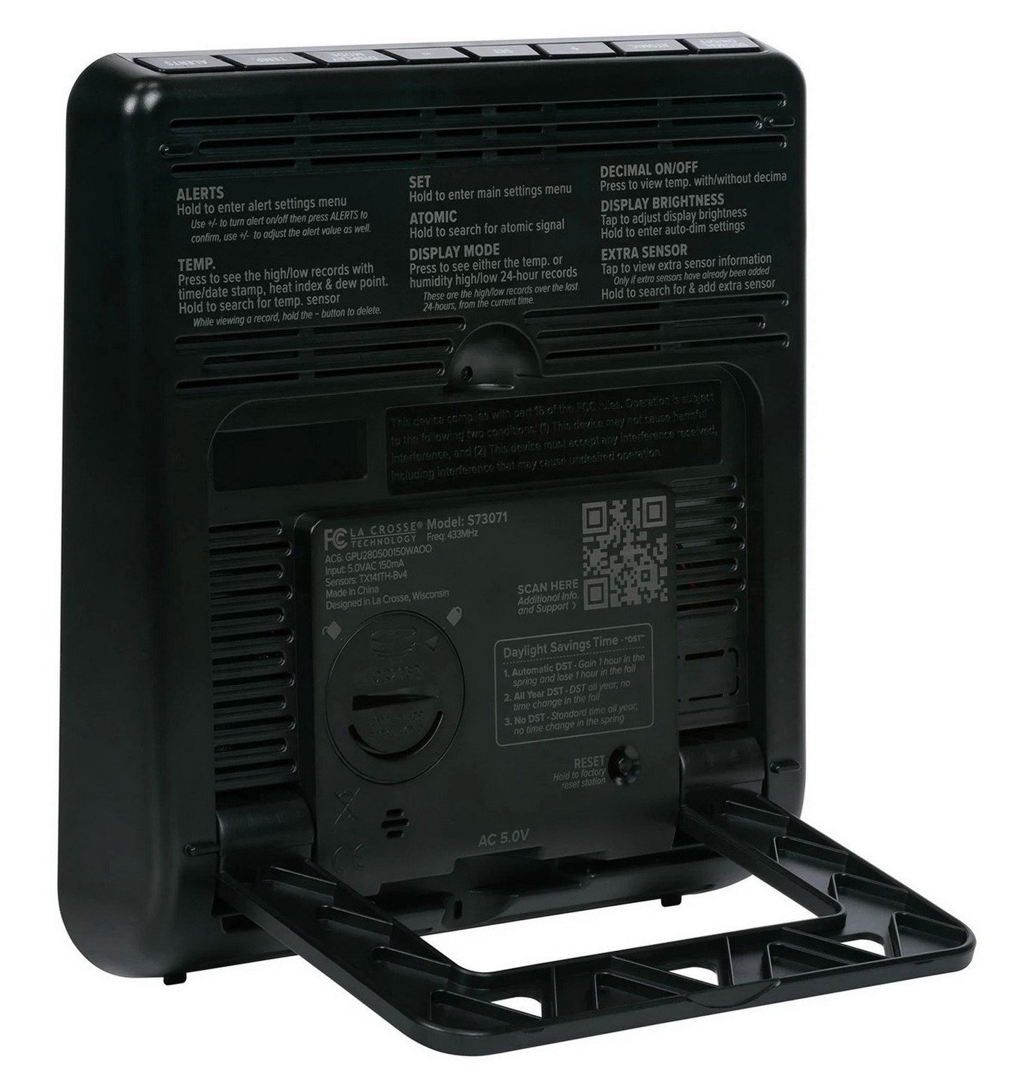 La Crosse Wireless Color Weather Station Temperature Humidity Forecast Time Date