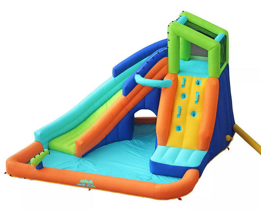 Kids Large Inflatable Water Slide Splash Pool Climbing Wall My First Waterslide