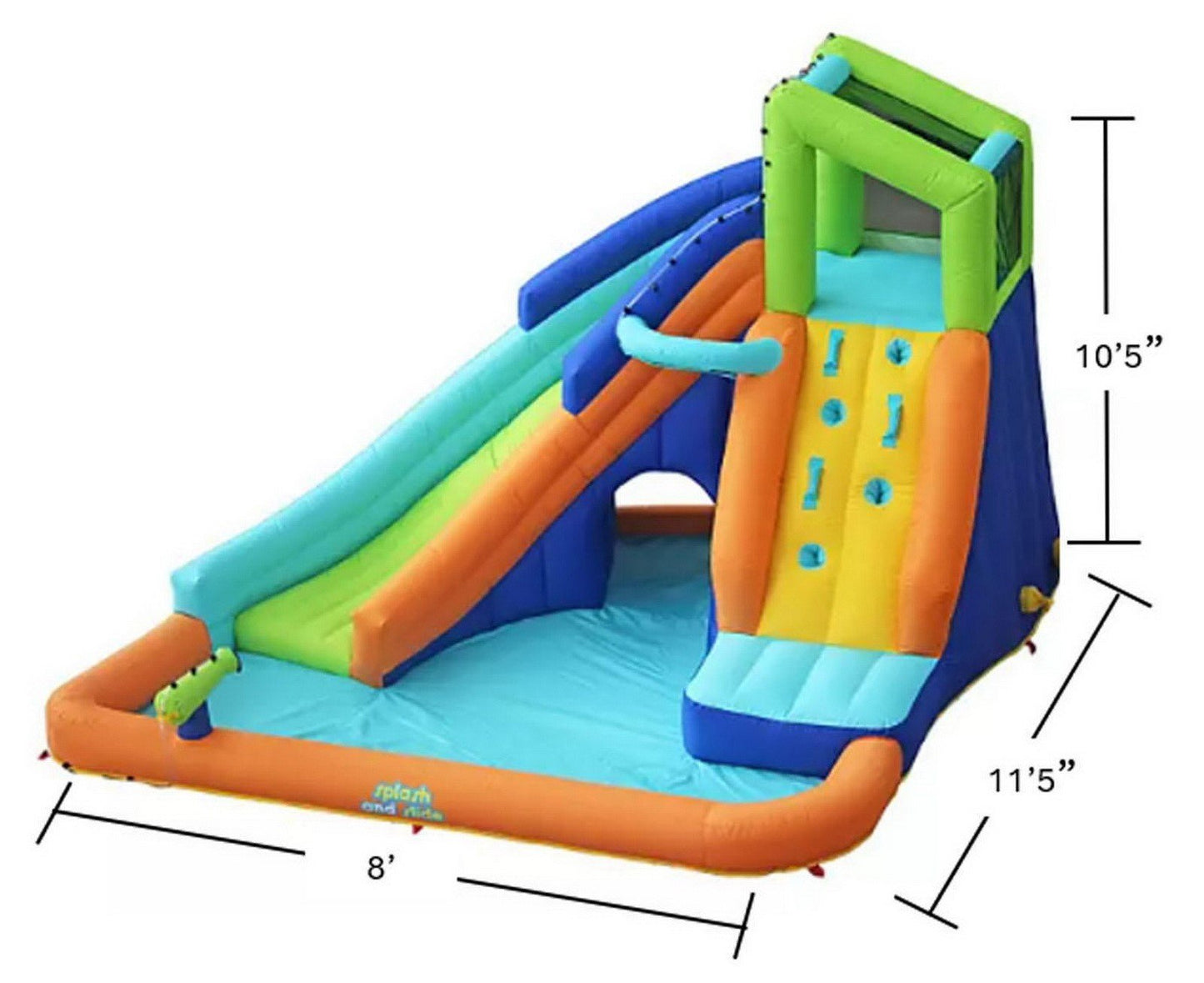 Kids Large Inflatable Water Slide Splash Pool Climbing Wall My First Waterslide