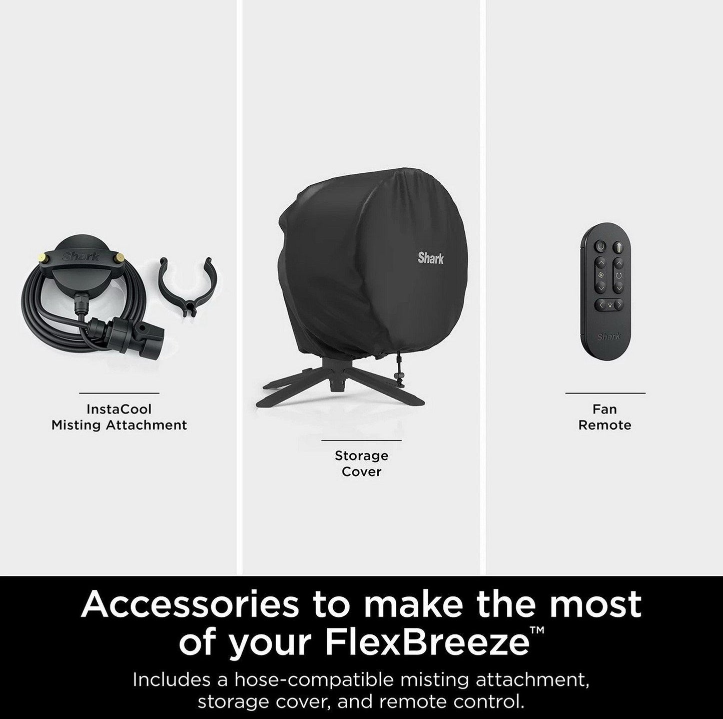 Shark FlexBreeze Fan with Mist Attachment Cordless & Corded Outdoor Indoor
