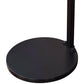 Set of 2 Slick Round Side Tables Faux Marble Top Black Metal Base 24" Tall x 10"