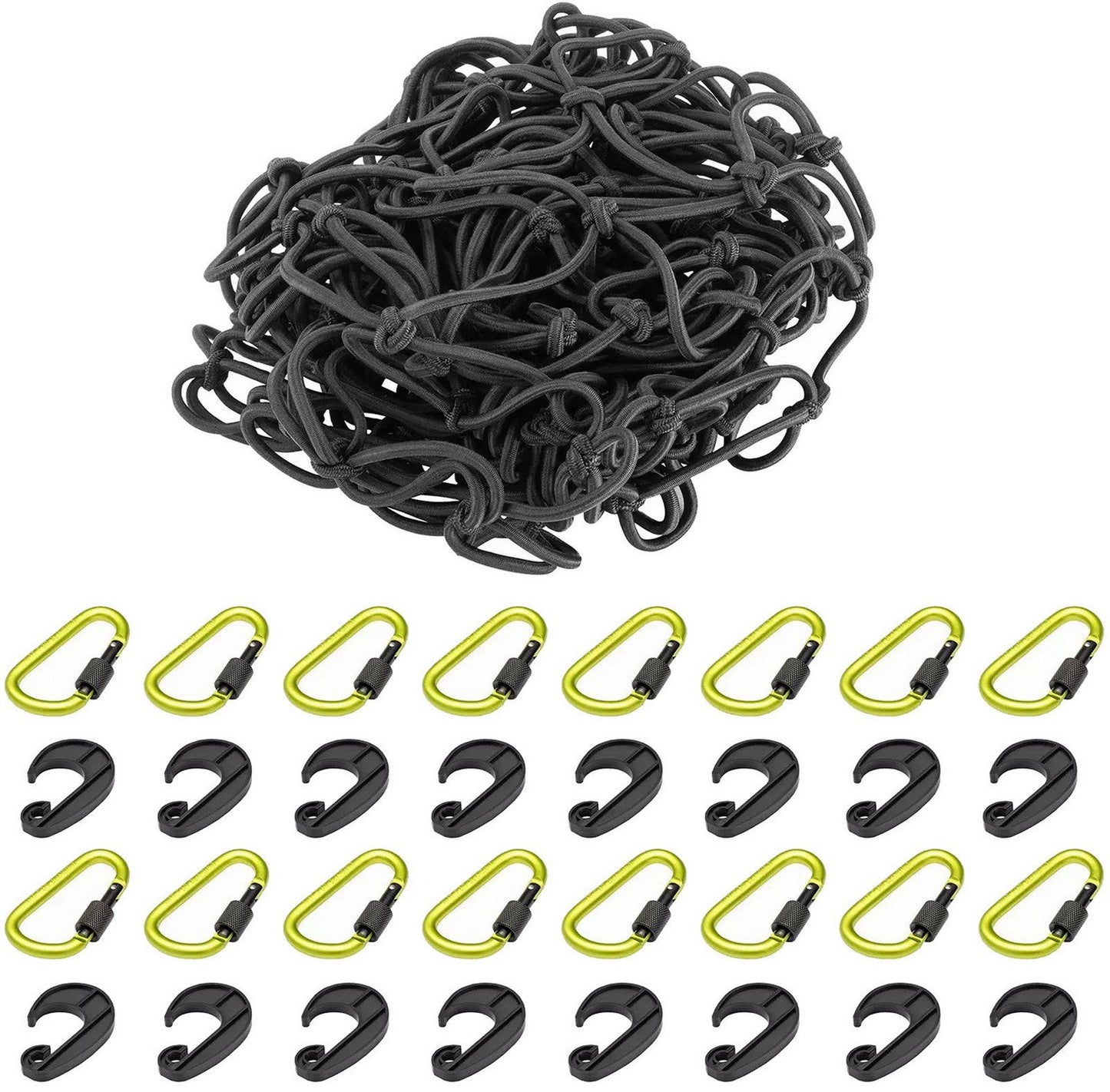 Kilimanjaro 4' x 6' Truck Bed Cargo Net with 16 Carabiner D-Clips