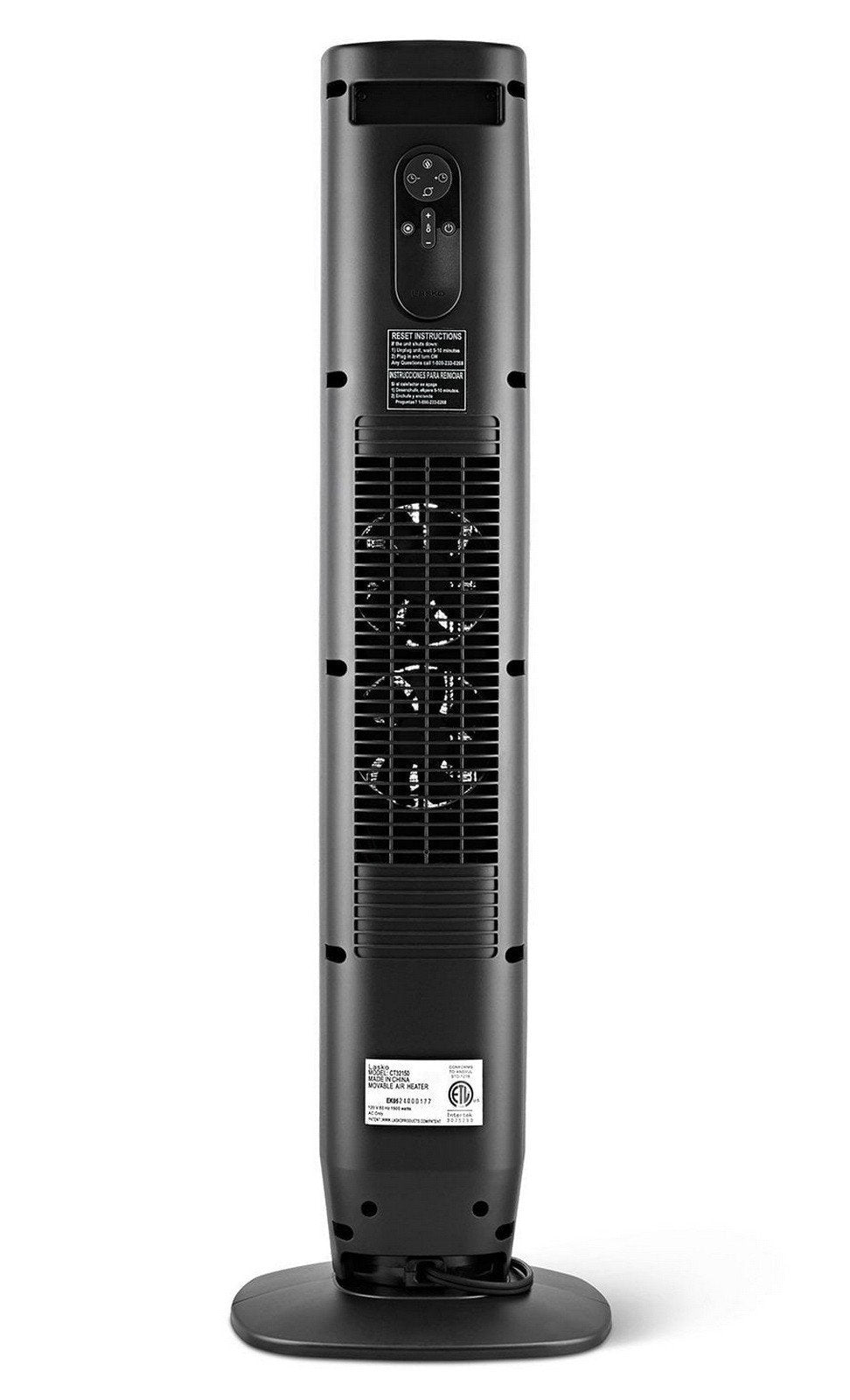 Lasko 32" 1500 Watt Oscillating Room Space Heater Portable Digital Tower