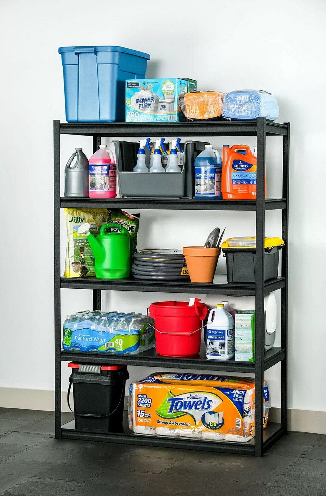 5 Shelf Steel Storage Shelving Rack Heavy Duty 4,000 lb Capacity 72" x 48" x 24"