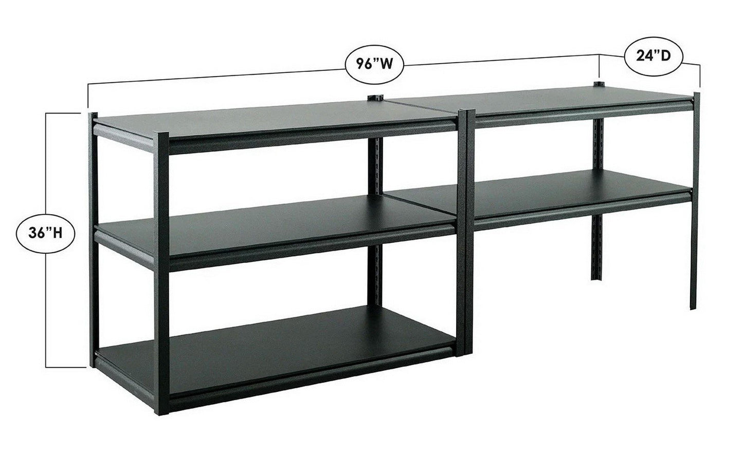 5 Shelf Steel Storage Shelving Rack Heavy Duty 4,000 lb Capacity 72" x 48" x 24"