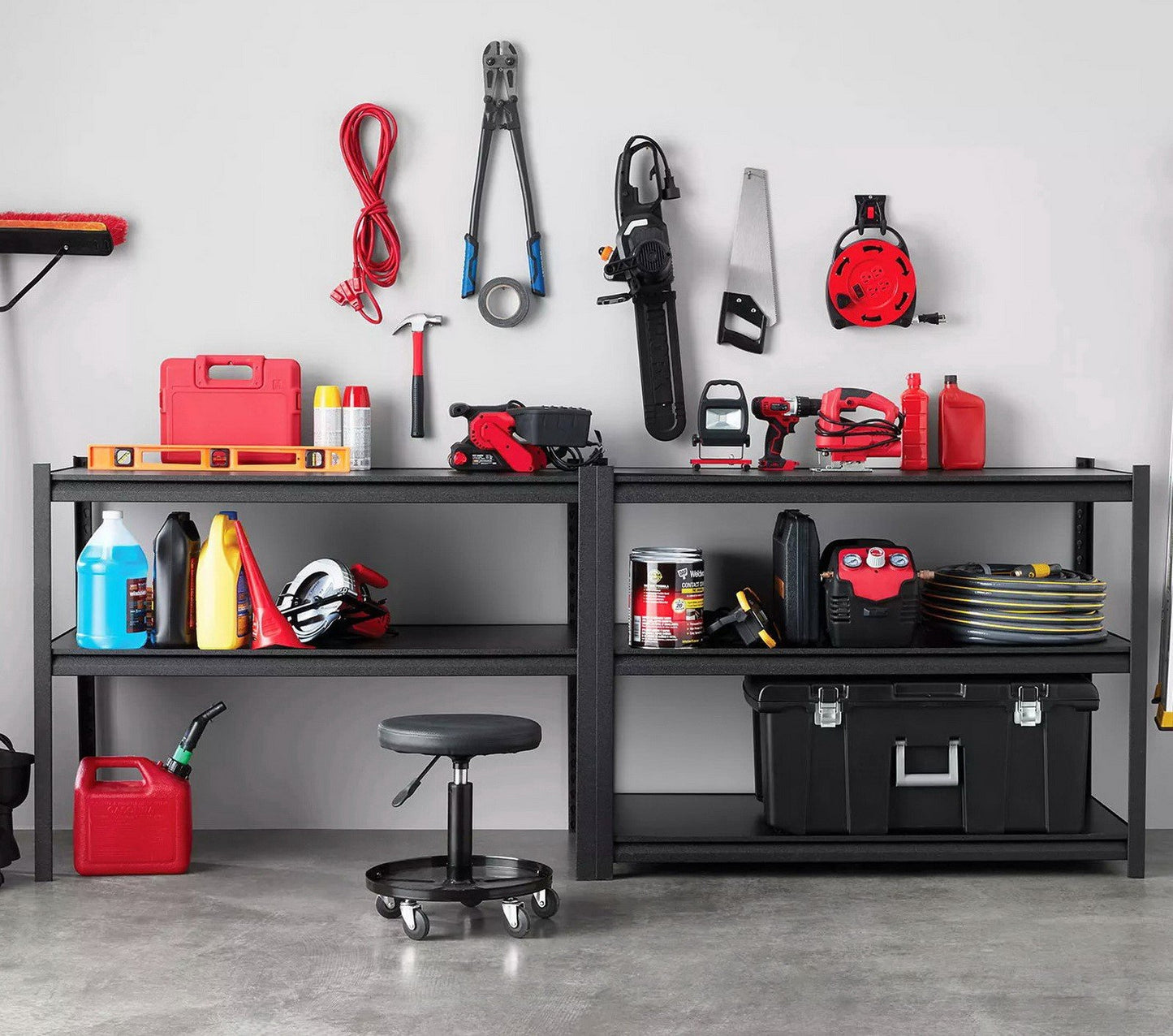 5 Shelf Steel Storage Shelving Rack Heavy Duty 4,000 lb Capacity 72" x 48" x 24"