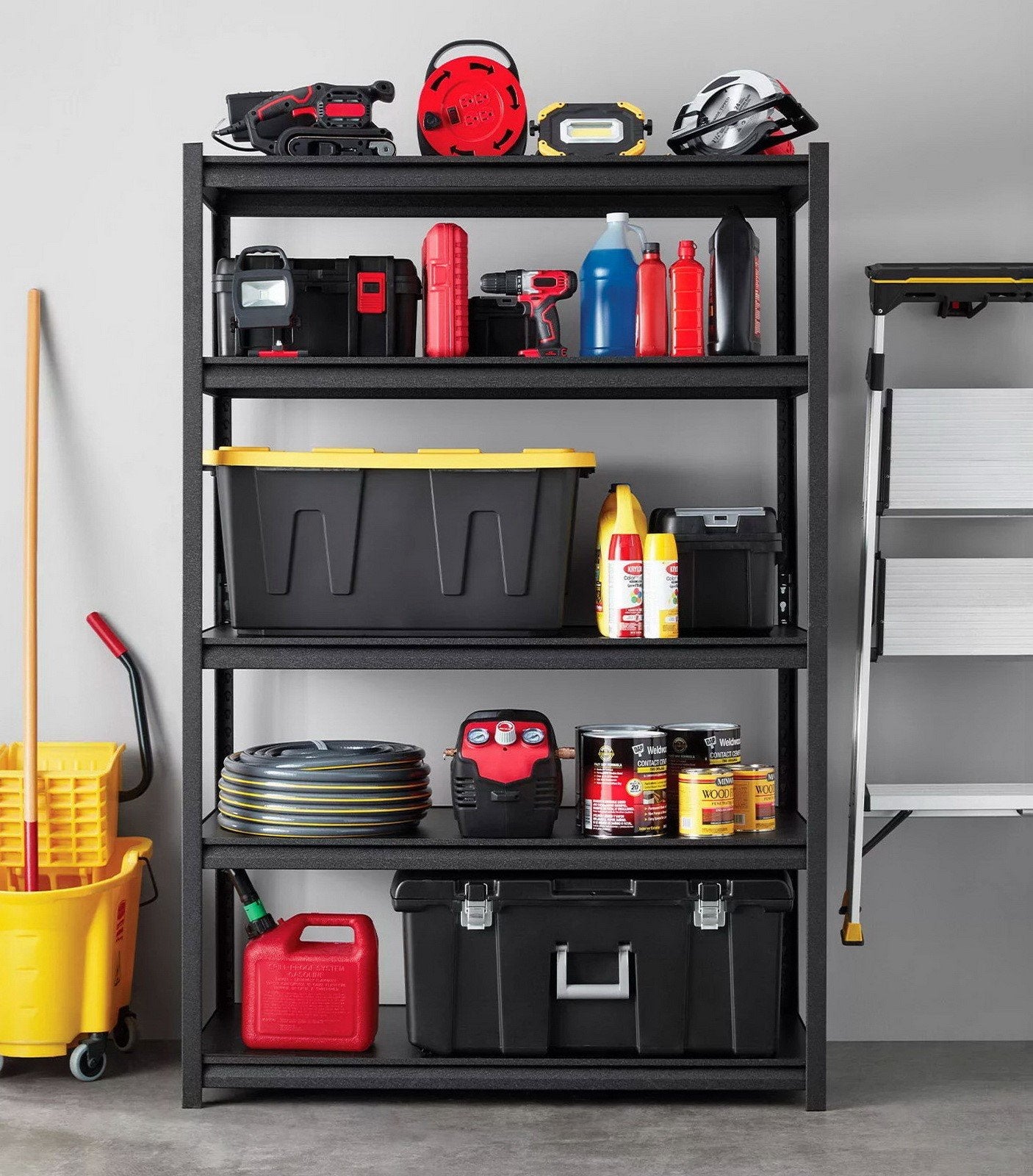 5 Shelf Steel Storage Shelving Rack Heavy Duty 4,000 lb Capacity 72" x 48" x 24"